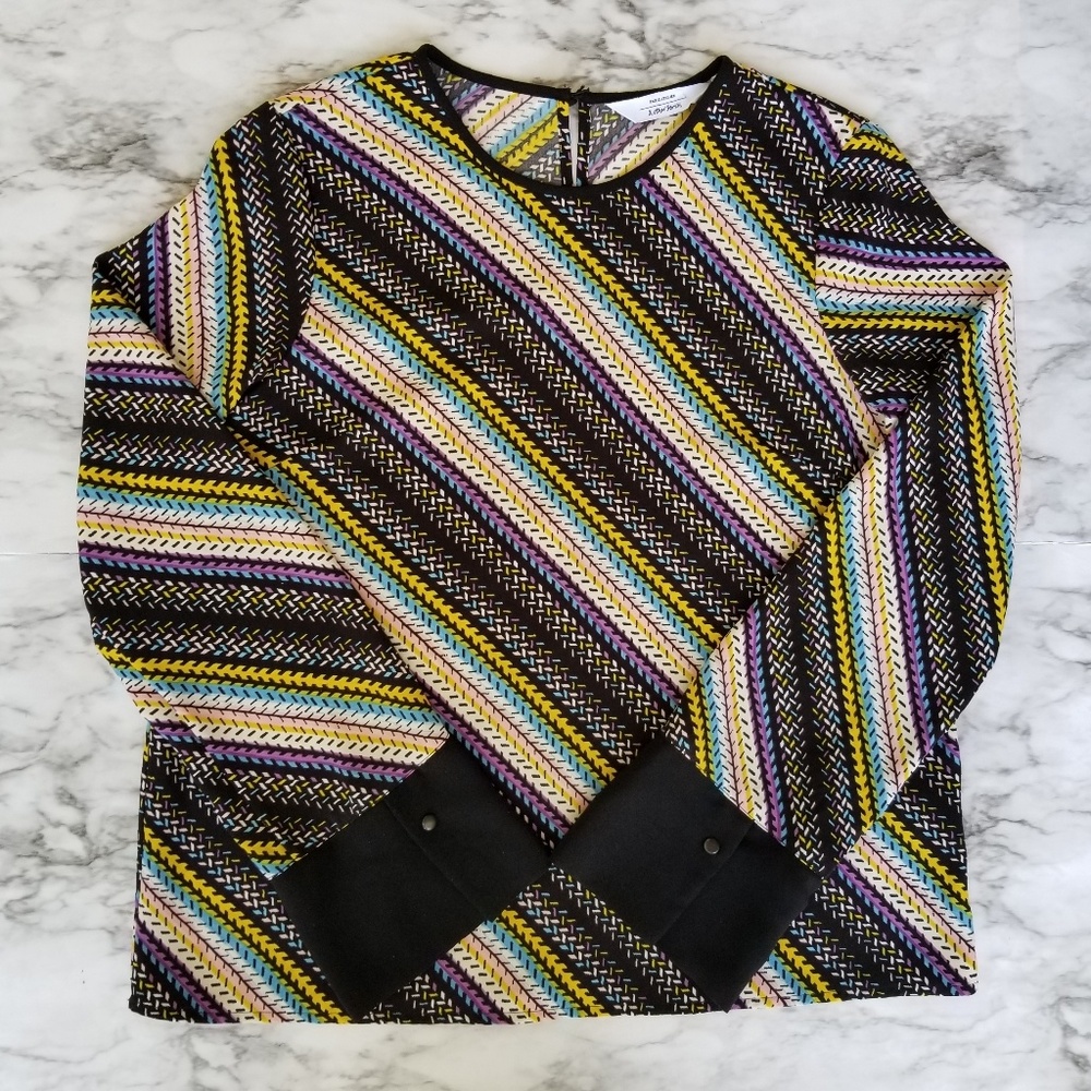 Paris atelier & other stories striped blouse sz 8